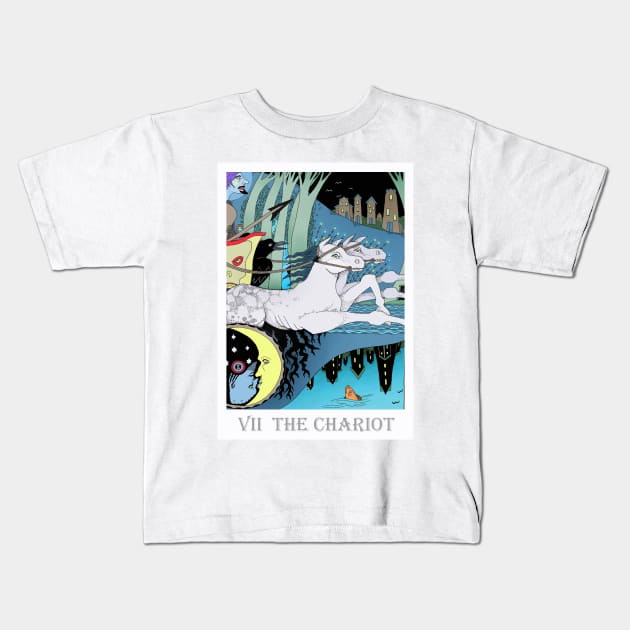 Tarot The Chariot Kids T-Shirt by christoph